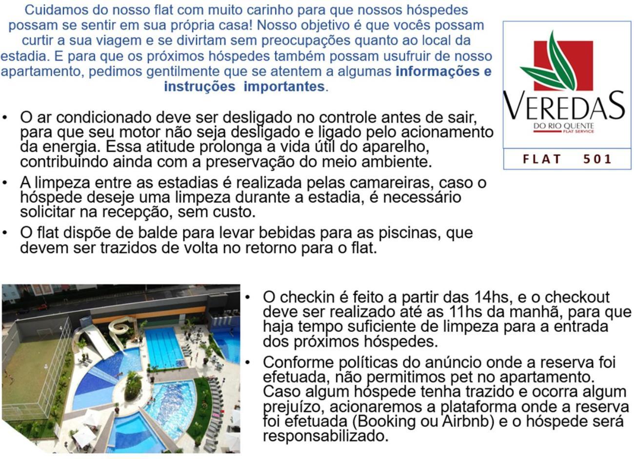 Flat 501 - Condominio Veredas Do Rio Quente - Diferenciado Com Ar Na Sala E No Quarto Buitenkant foto